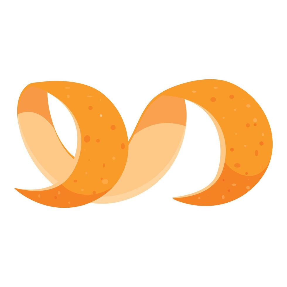 Orange peel forming an abstract shape vector