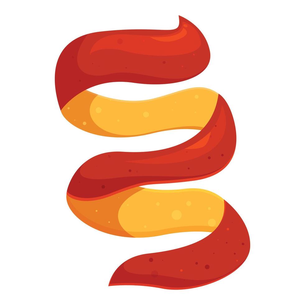 Delicious ketchup and mustard swirling together in a spiral shape vector