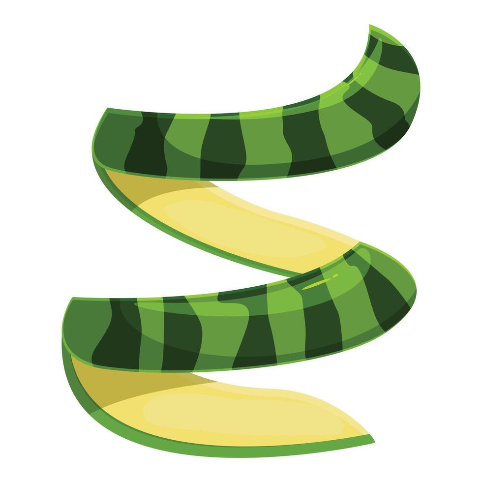 Watermelon rind forming a spiral shape vector