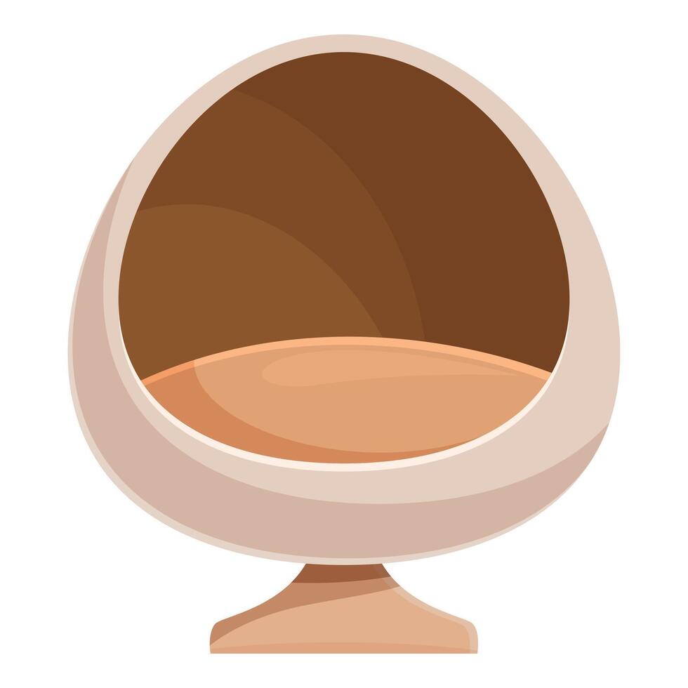 Modern egg shaped lounge chair inviting relaxation vector