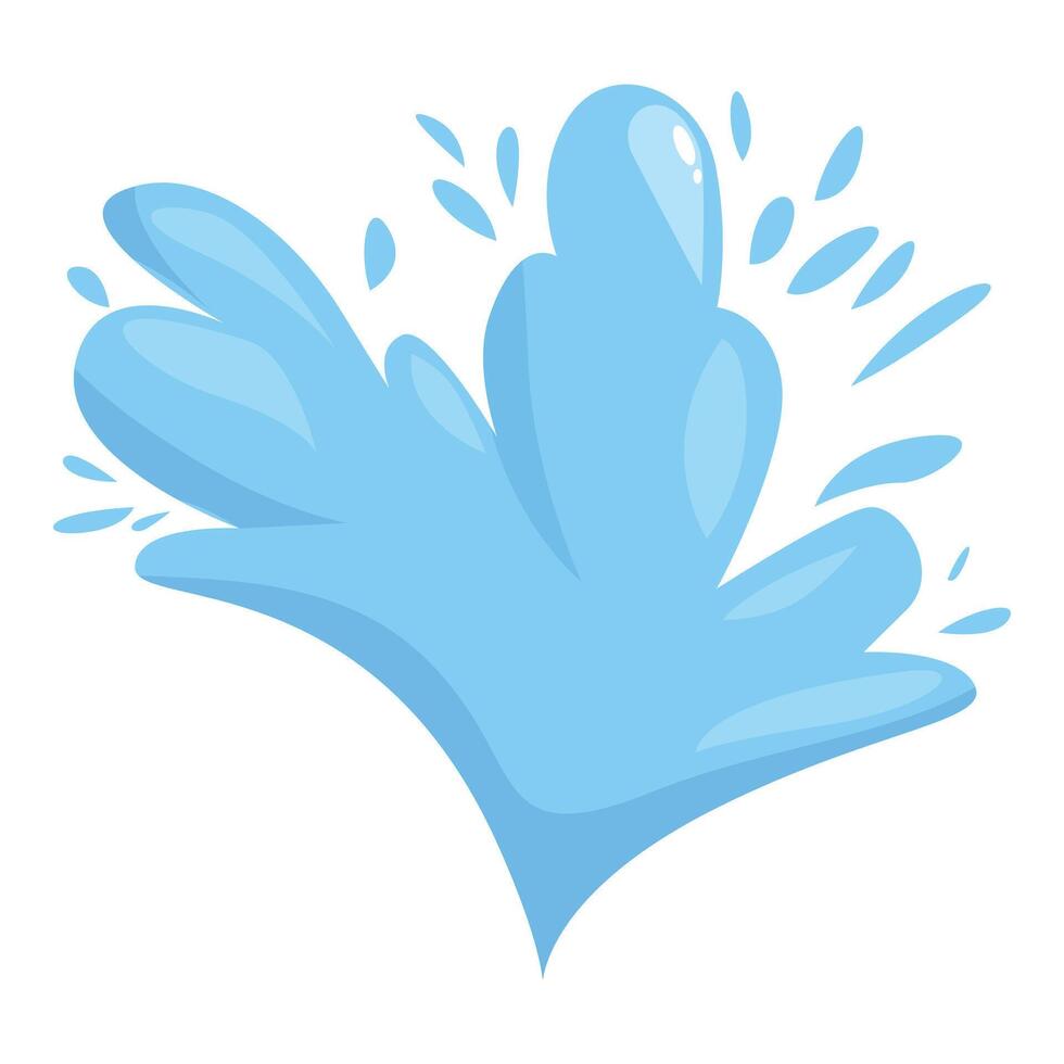 Blue water splashing making a big shape vector