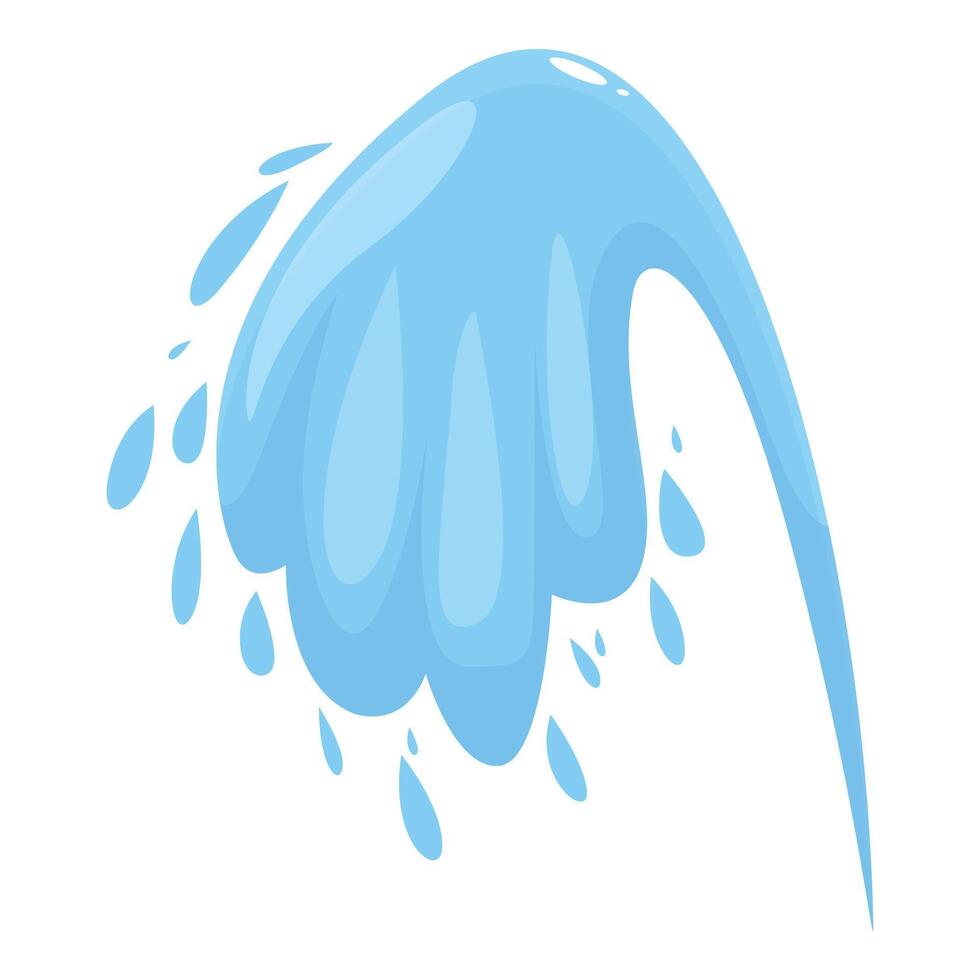 Cartoon style water splashing upwards making a big splash vector