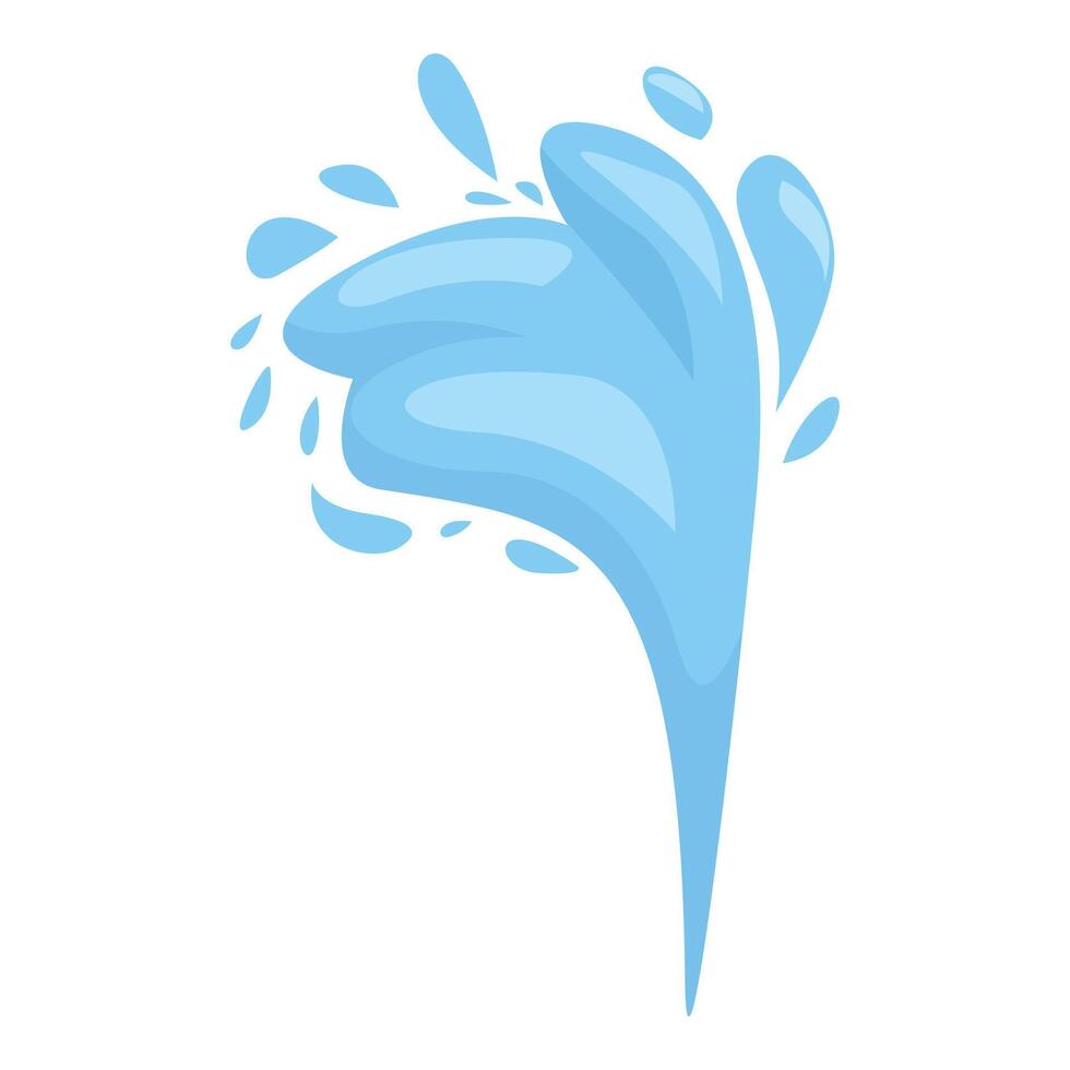 Blue water splashing upwards with droplets vector