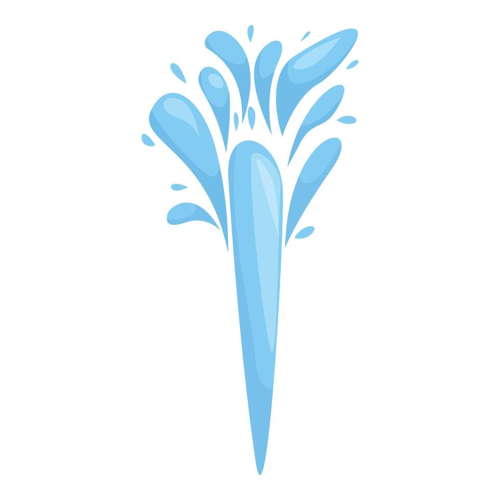 Water splashing upwards creating a fountain shape vector