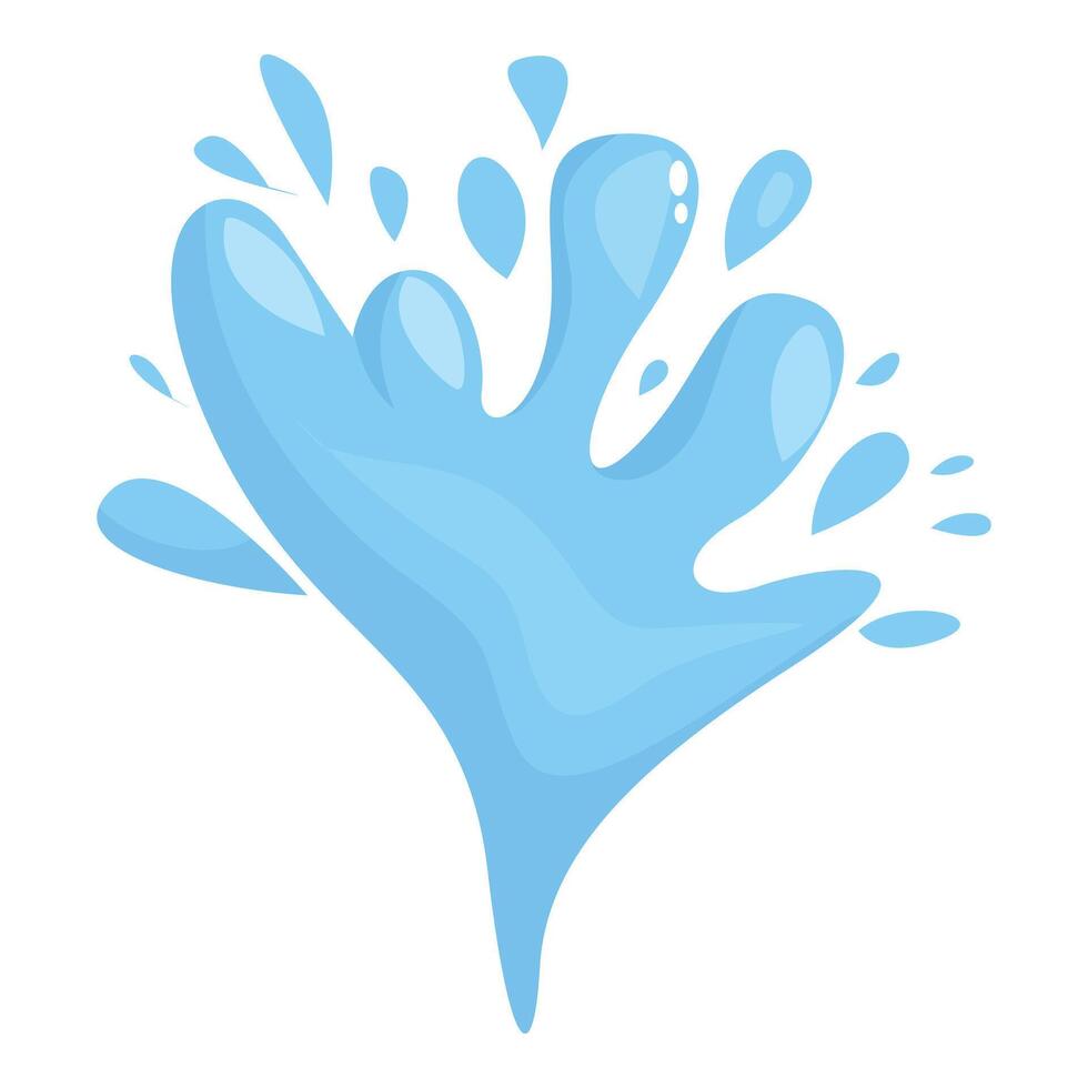 Blue water splashing making a big shape vector