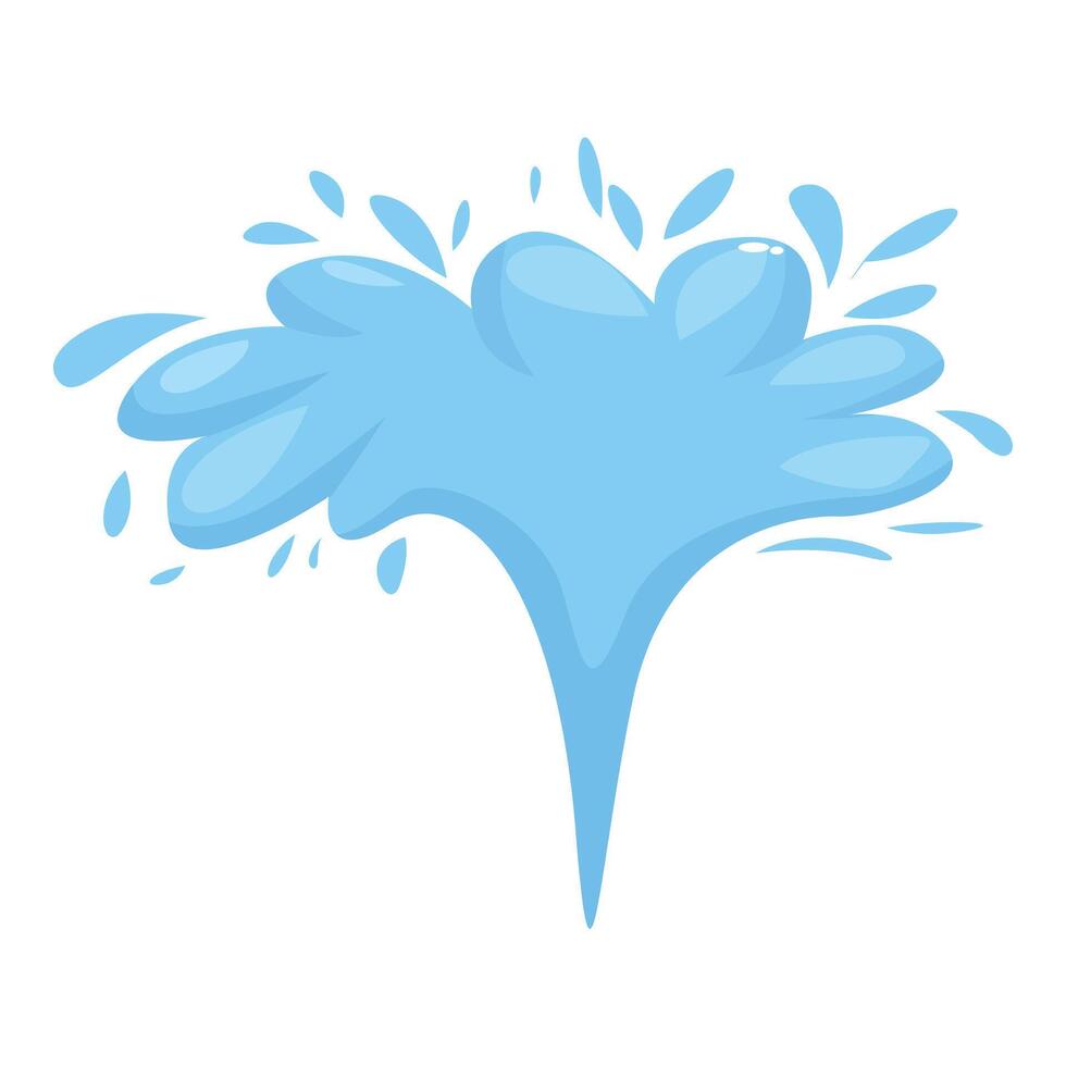 Blue water splashing upward making interesting shape vector
