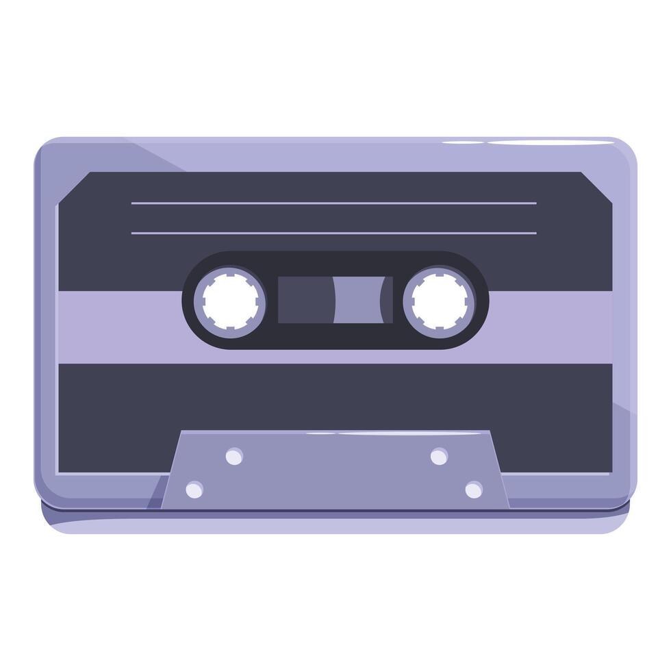 Audio cassette tape storing analog sound recording vector