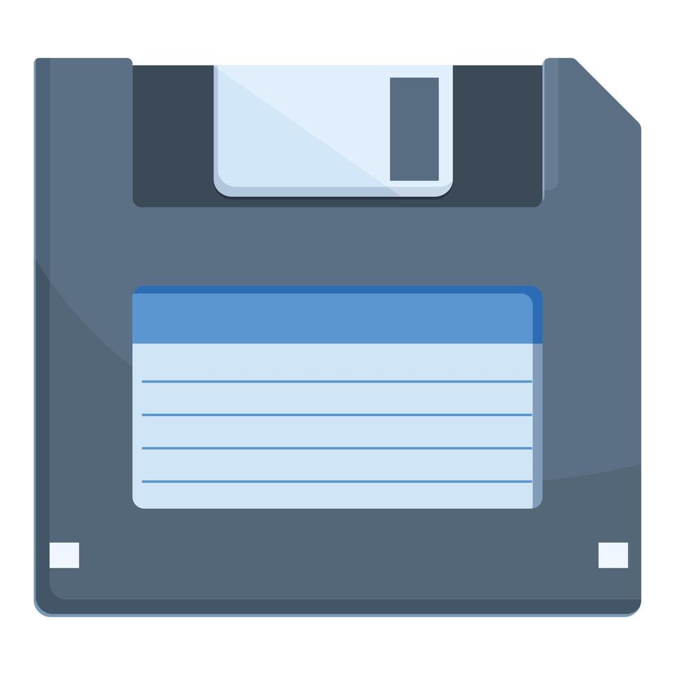 Floppy disk saving data with lines representing information being written vector