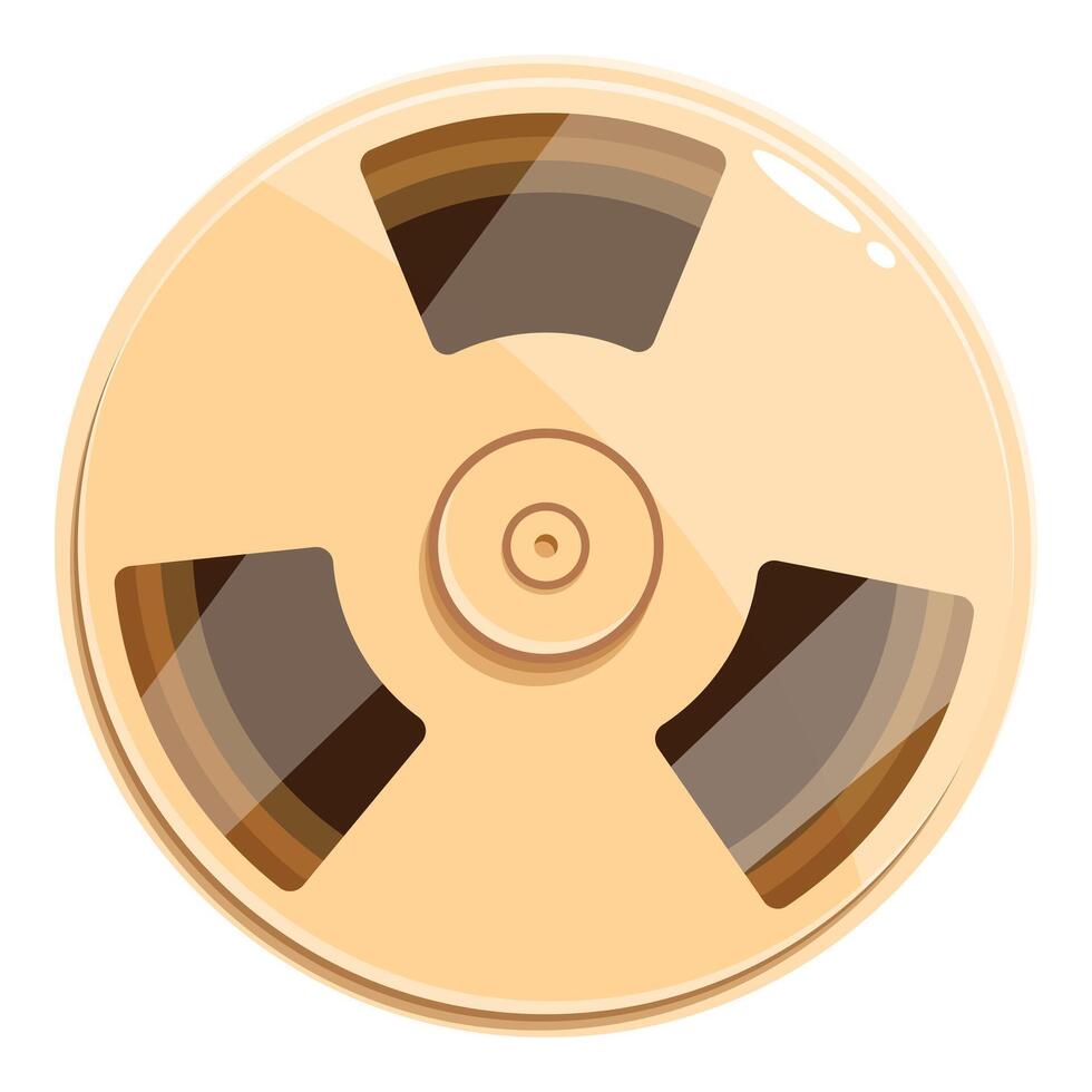 Vintage analog audio tape recorder reel playing music vector