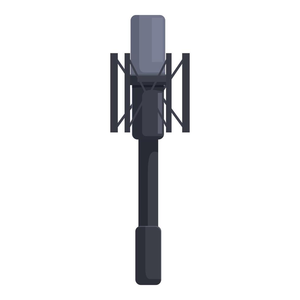 Professional studio microphone standing on a stand for recording audio vector