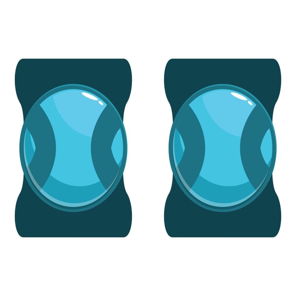 Two blue crystal balls glowing with magic power vector