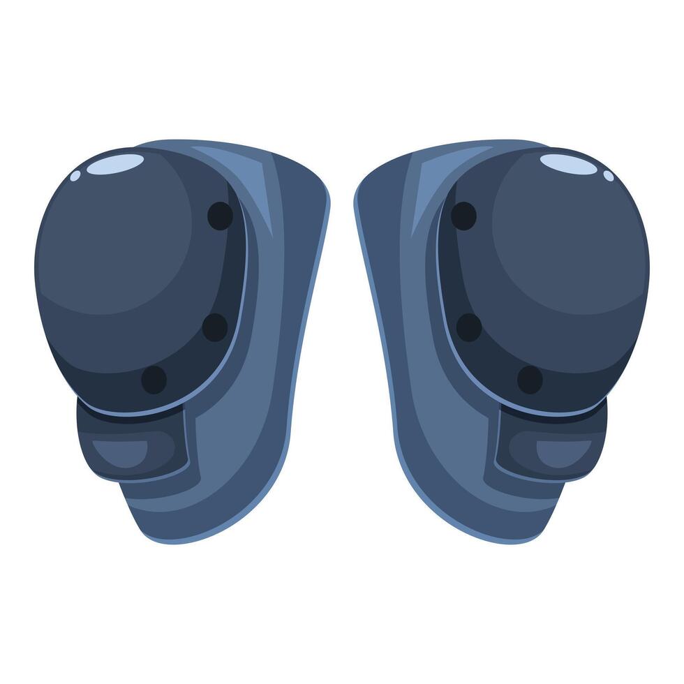 Pair of blue knee pads protecting during sports activities vector