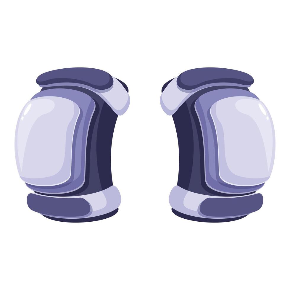 Pair of knee pads providing safety during physical activity vector