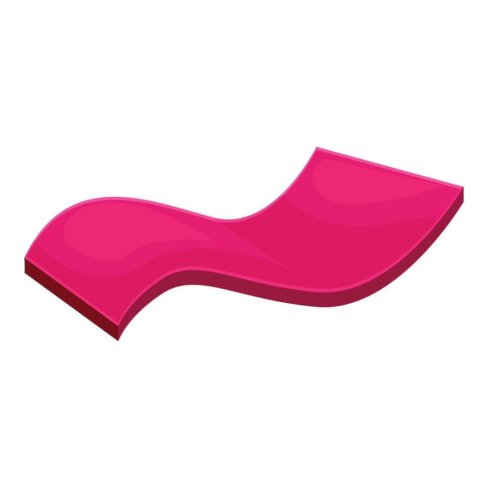 Wavy pink stage platform floating on white background vector
