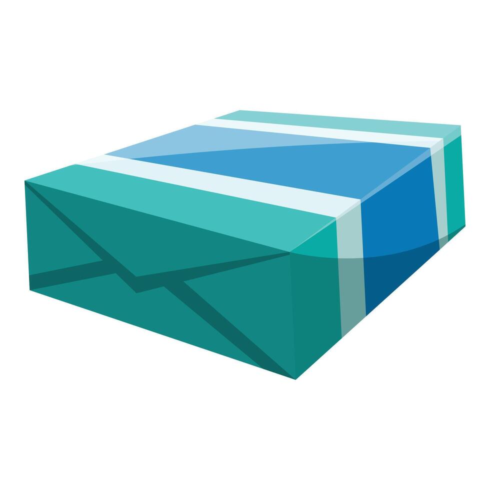 Green chewing gum pack with blue transparent wrapper vector