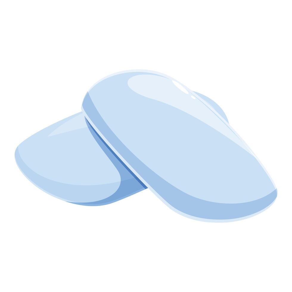 Two medical contact lenses for eyesight correction lying on top of each other vector