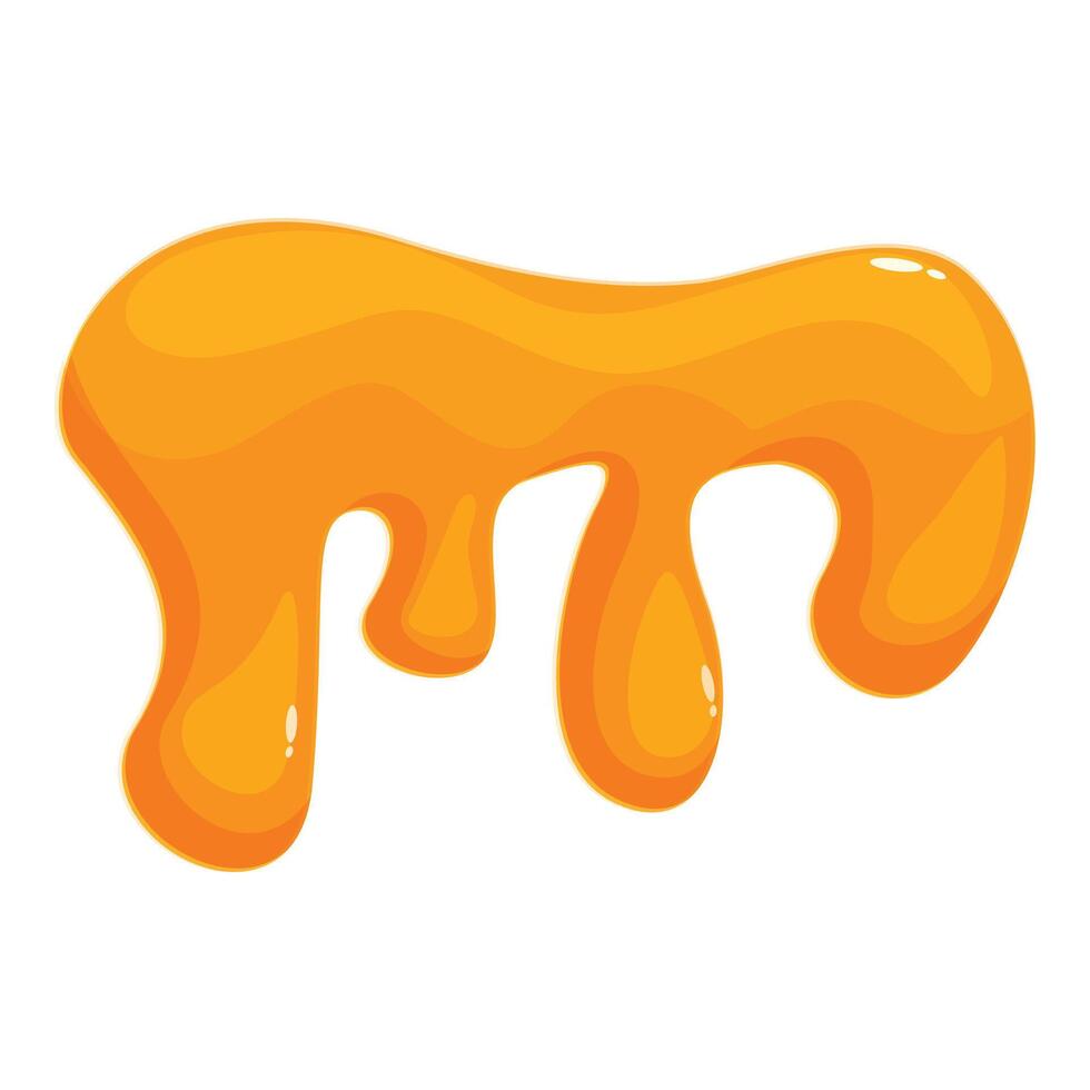 Sweet honey flowing down background illustration vector