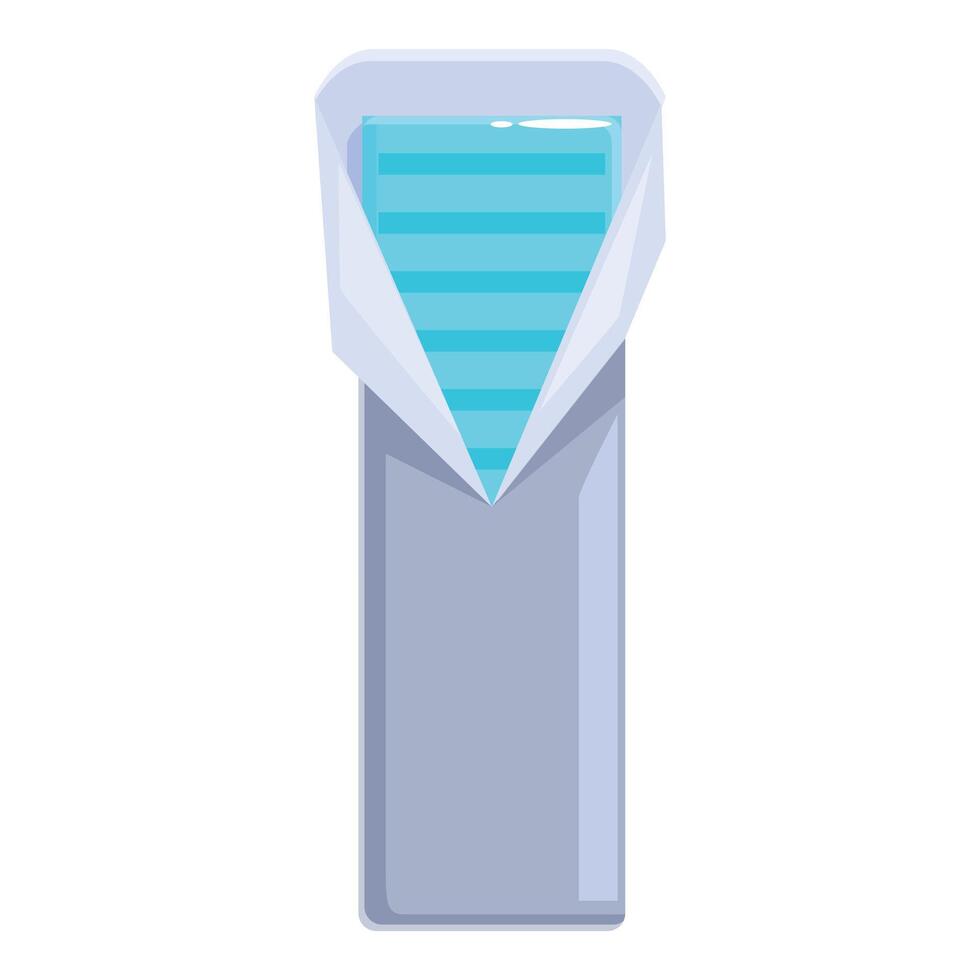 Opened pack of chewing gum with wrapper vector
