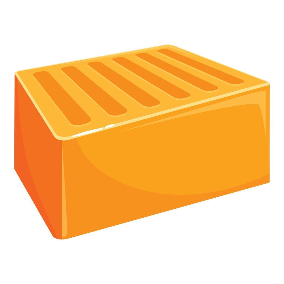 This is a large block of cheddar cheese with slices missing vector
