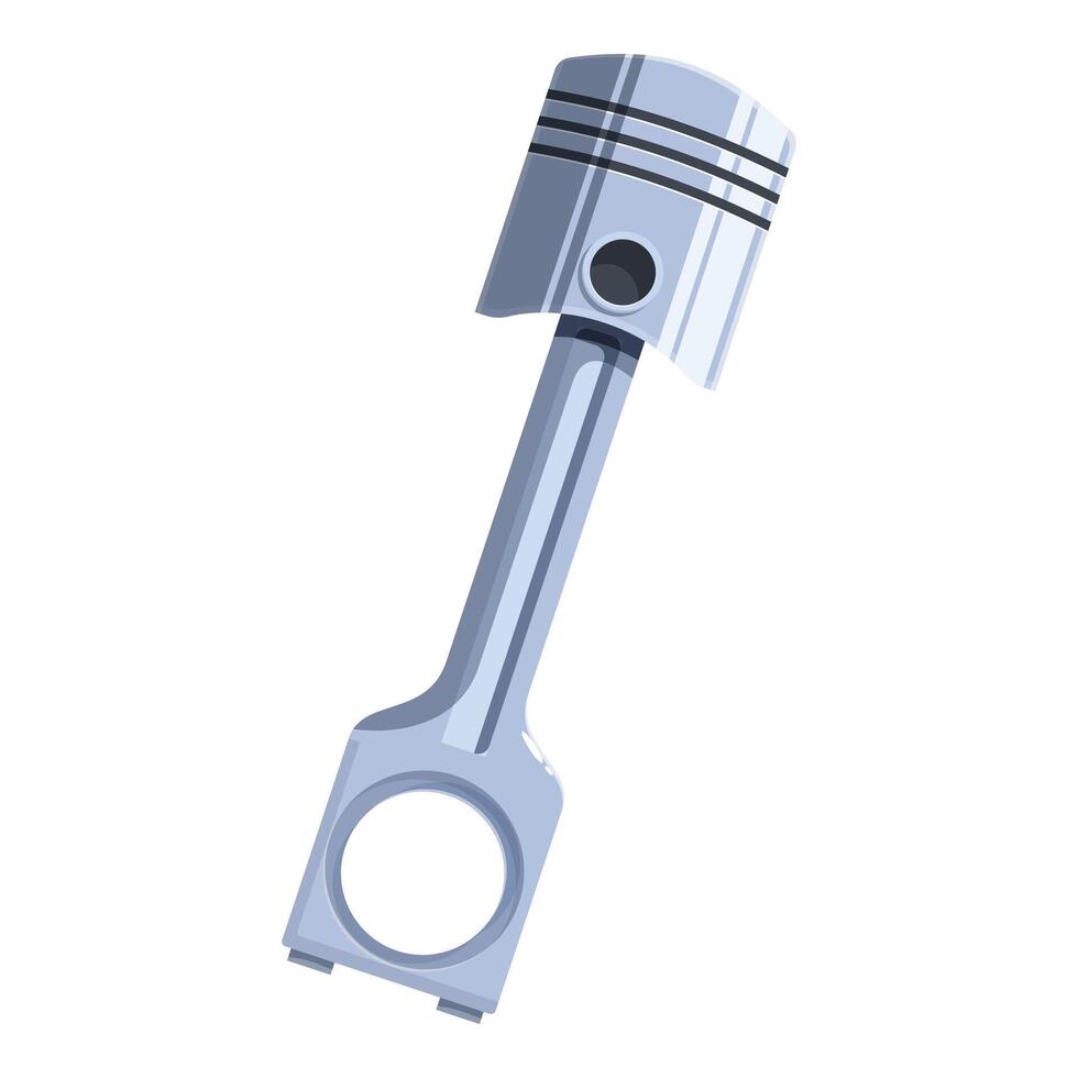 Shiny metal piston engine part converting energy vector