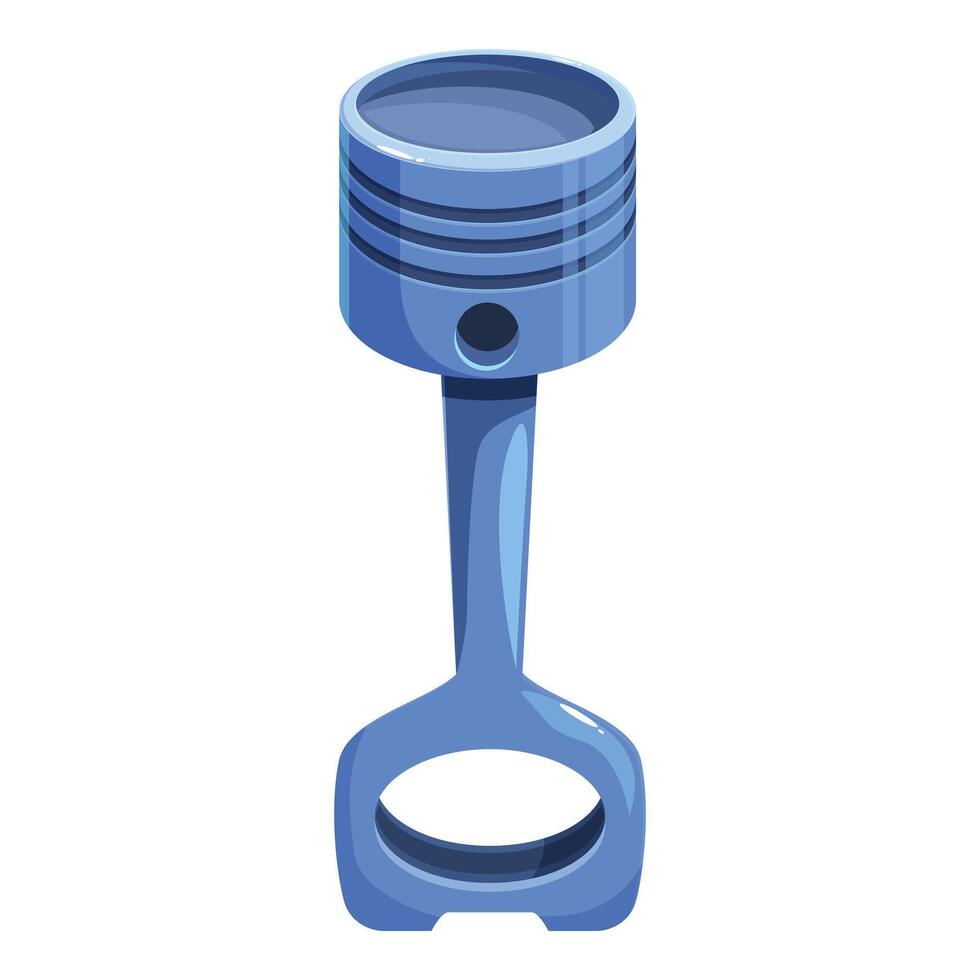 Blue engine piston detailing a powerful combustion engine vector