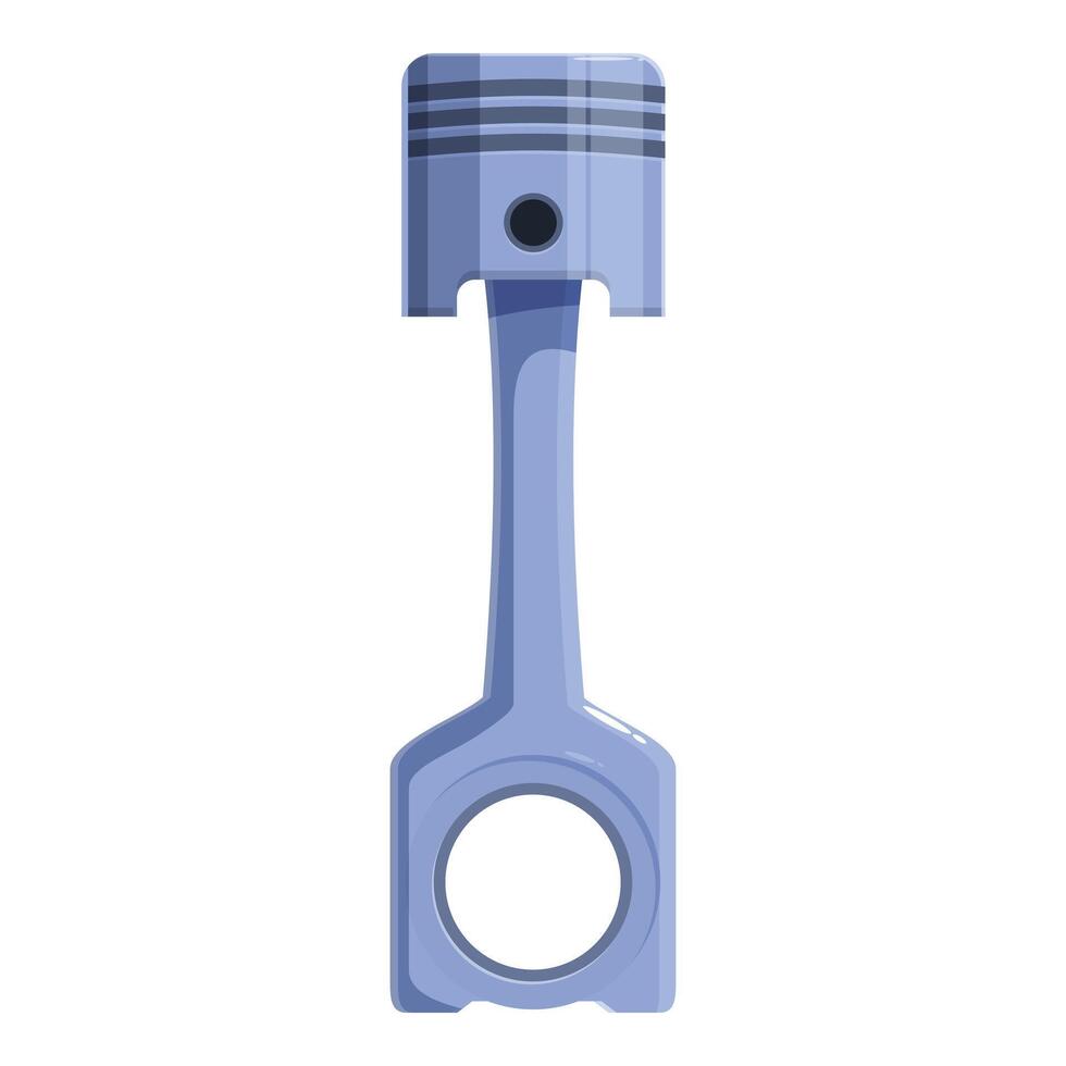 Engine piston working on car motor repairing vector
