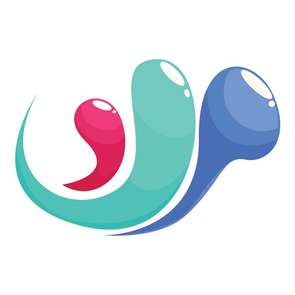 Abstract liquid shapes forming a dynamic wave design vector