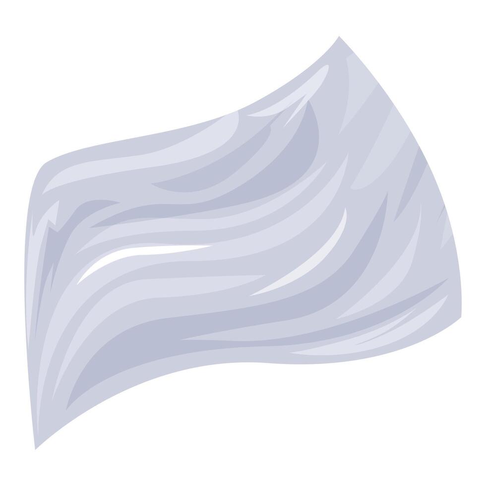 Flowing white cloth gently flapping in the wind vector