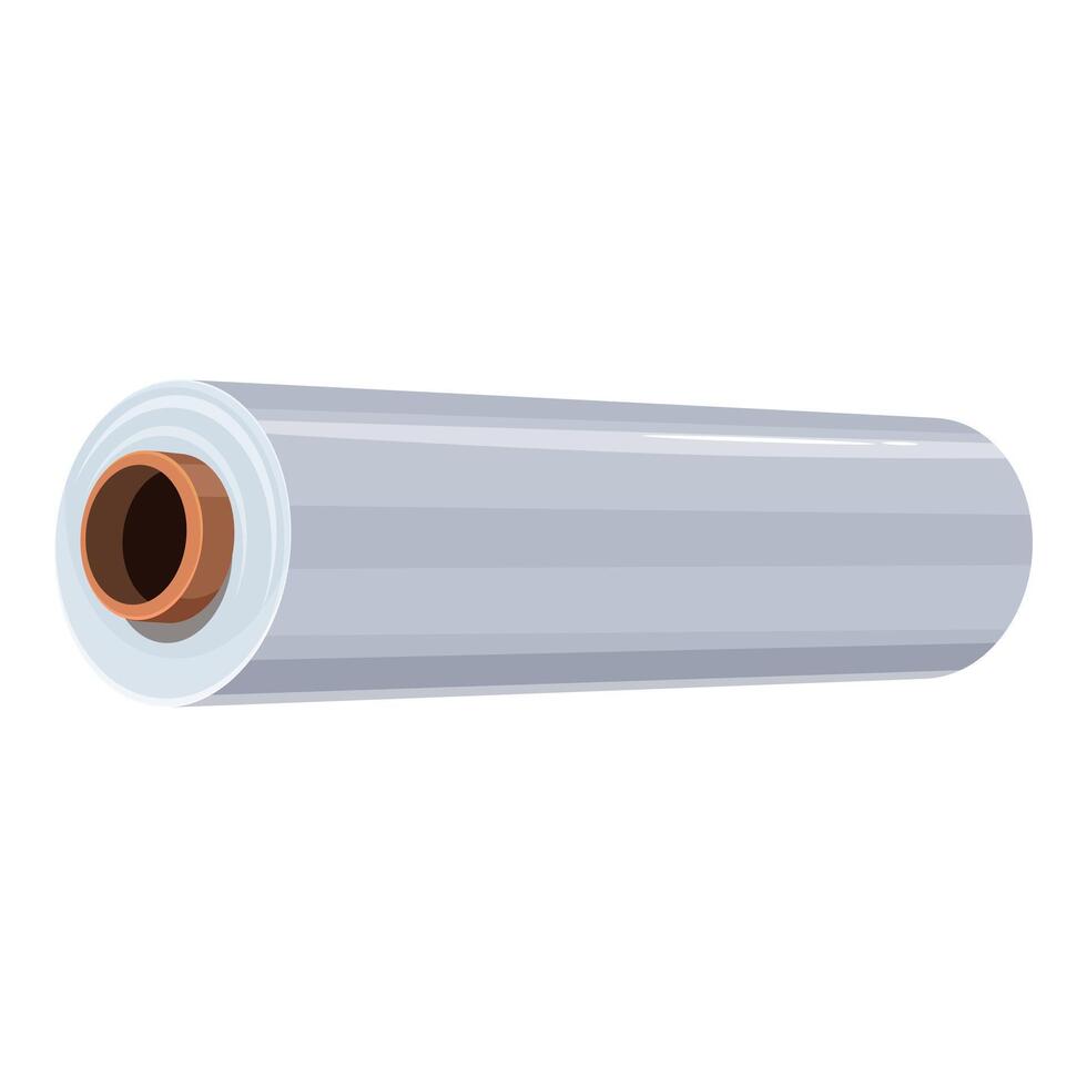 Big roll of transparent stretch film for packaging vector