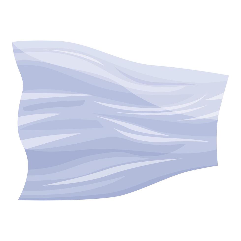 Blue fabric waving in the wind illustration vector