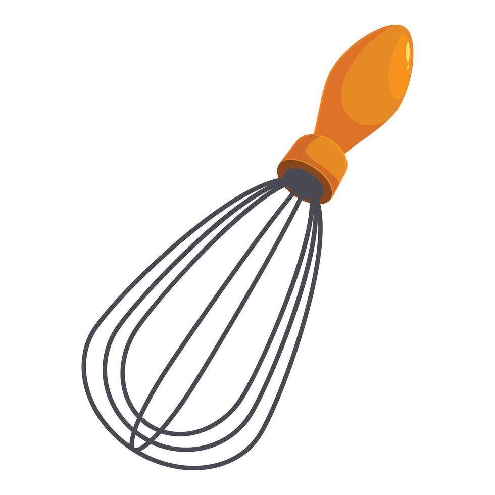 Wire whisk showing cooking utensil for mixing ingredients vector