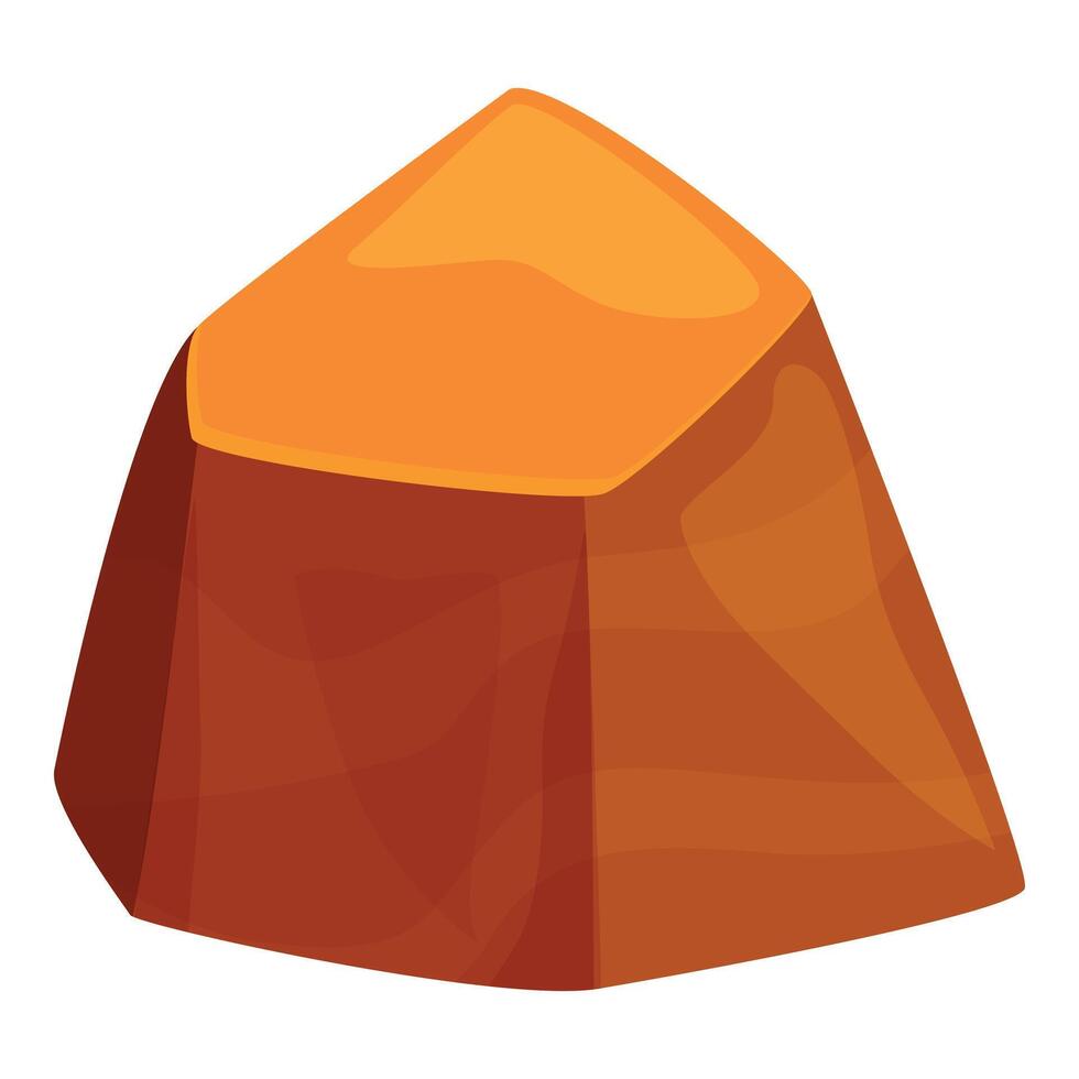 Piece of amber stone with shiny surface illustrating gemstone vector