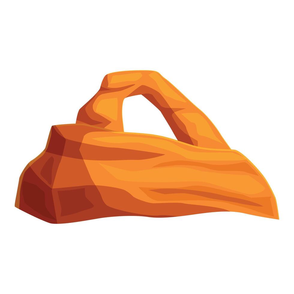 Natural arch forming a bridge in the sandstone vector