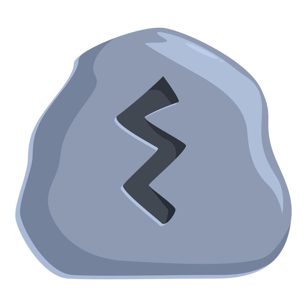 Rune sowilo engraved on a grey stone vector