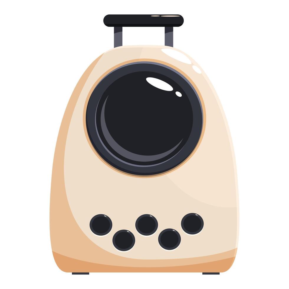 Modern smart cat carrier allowing safe travel for cats vector