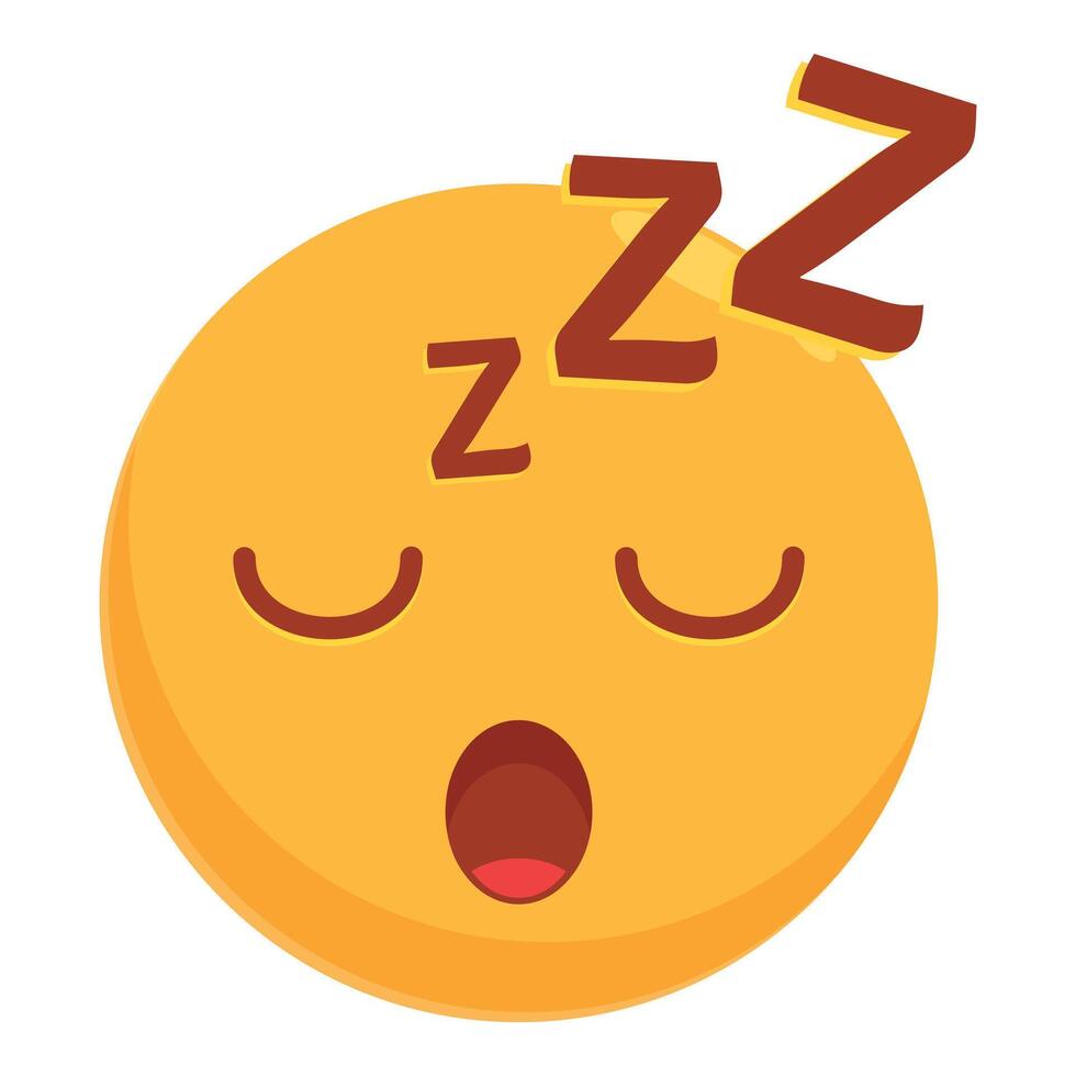 Sleepy face emoji falling asleep with closed eyes vector