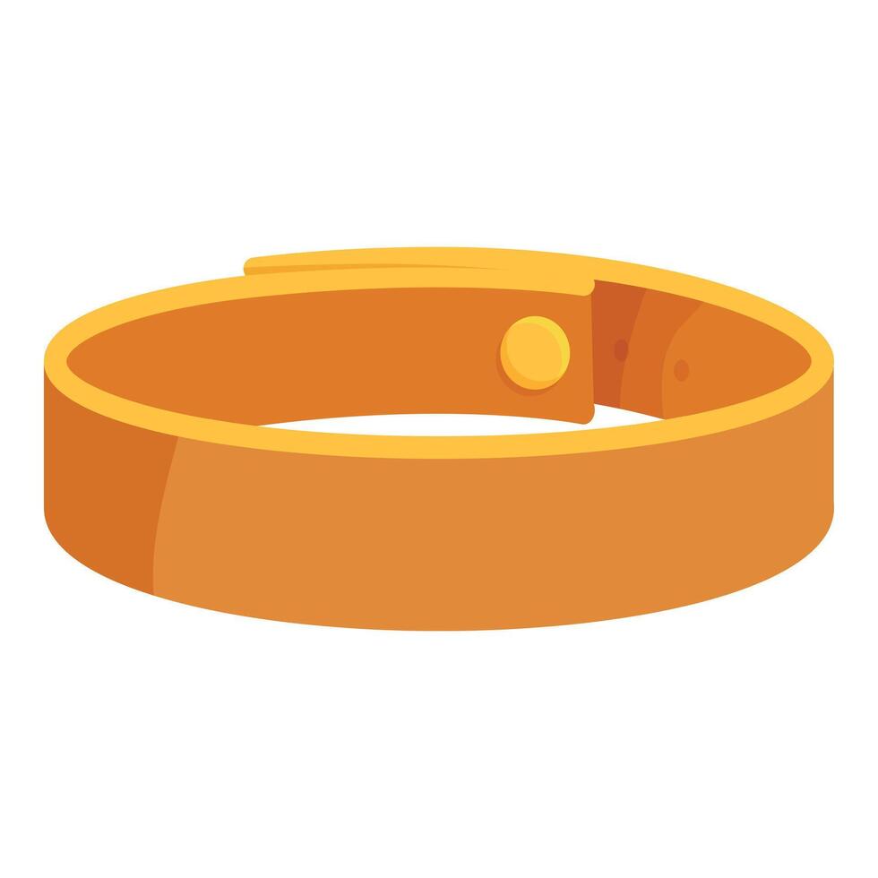 Golden bracelet with clasp fastening on white background vector