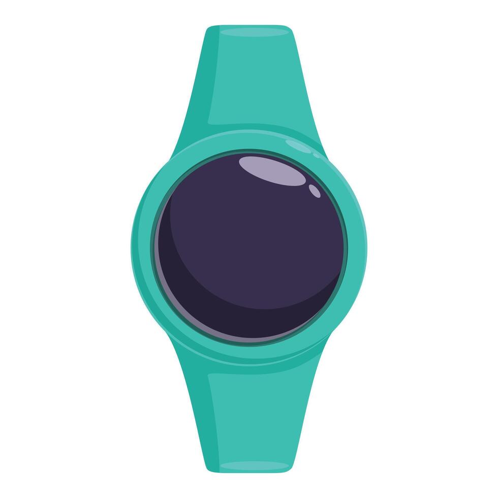 Modern smart watch with empty screen showing time vector