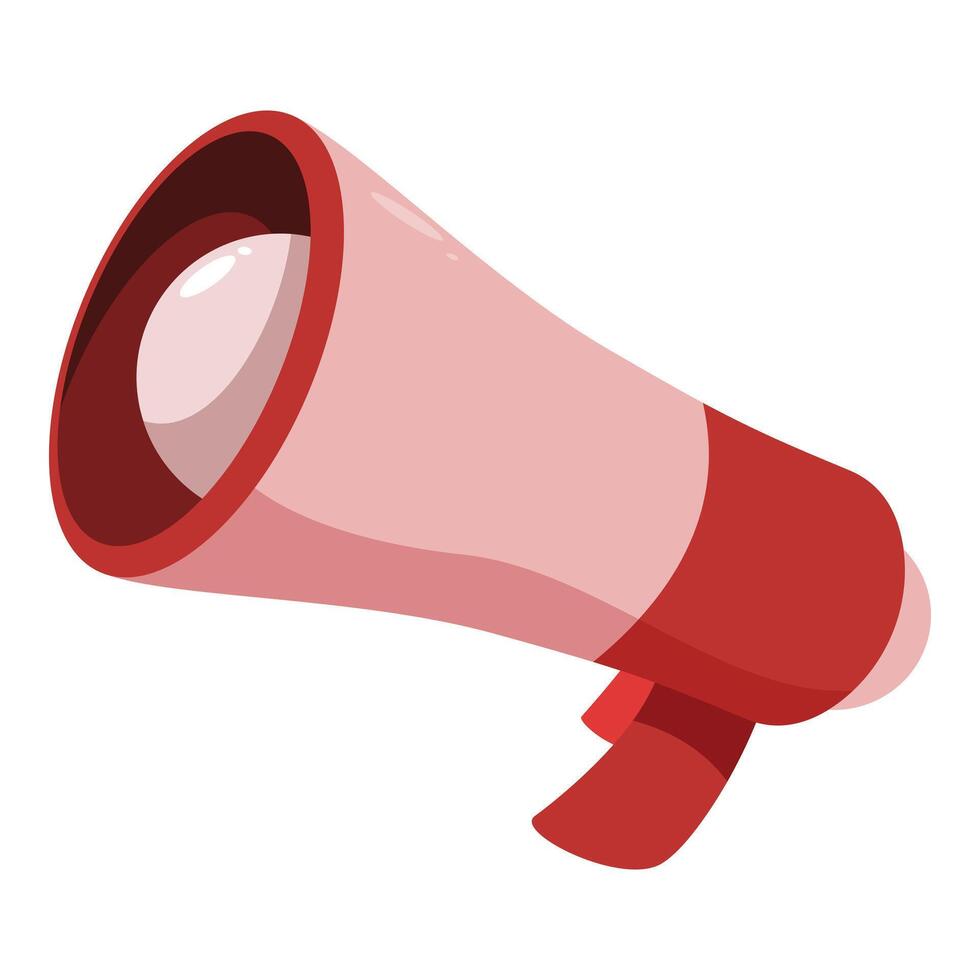 Red megaphone making an announcement vector