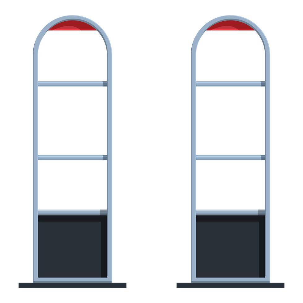 Shoplifter security gate detecting metal objects vector