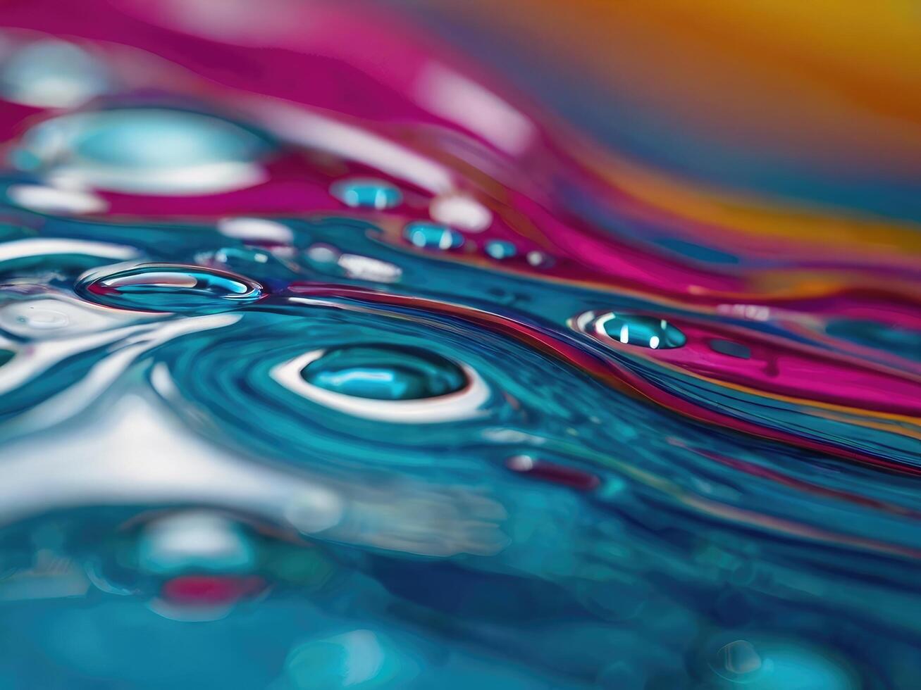 Creative Water Droplet and Color Interaction photo