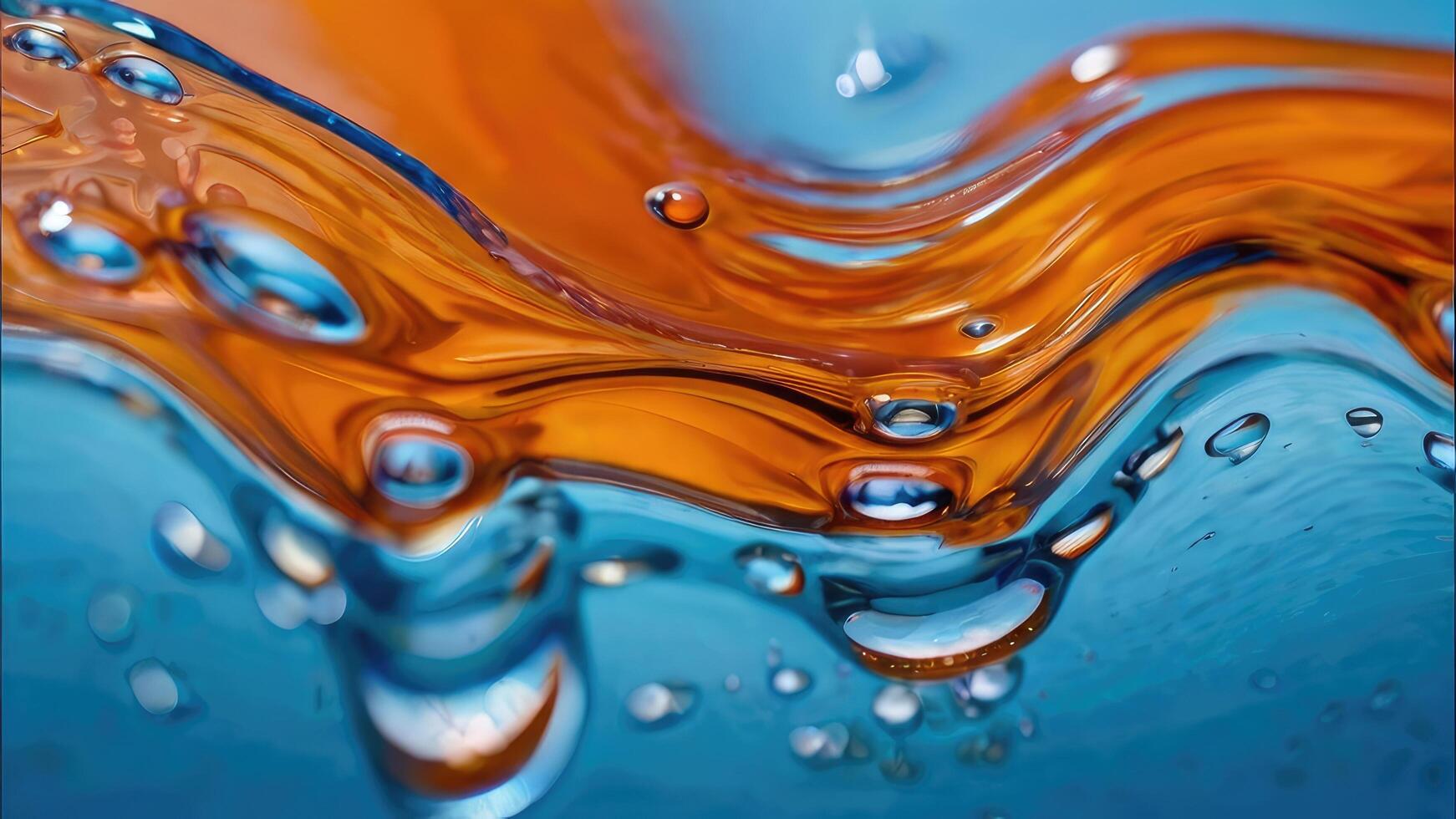 Composition of liquid paint pattern for projects on design, creativity and imagination to use as wallpaper for screens and devices photo