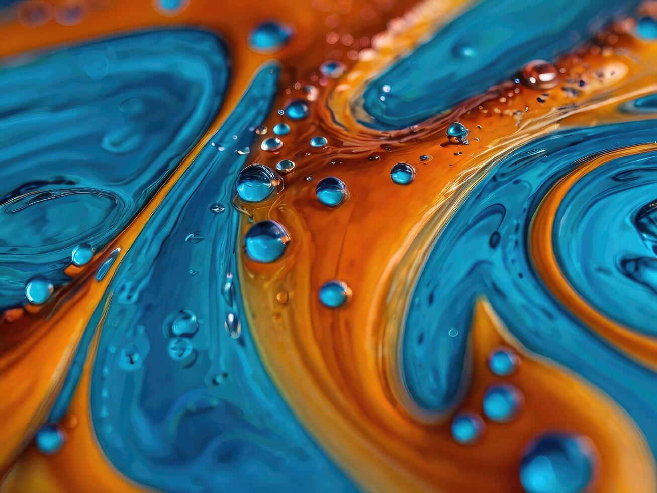 Dynamic Color Droplets in Liquid Form photo