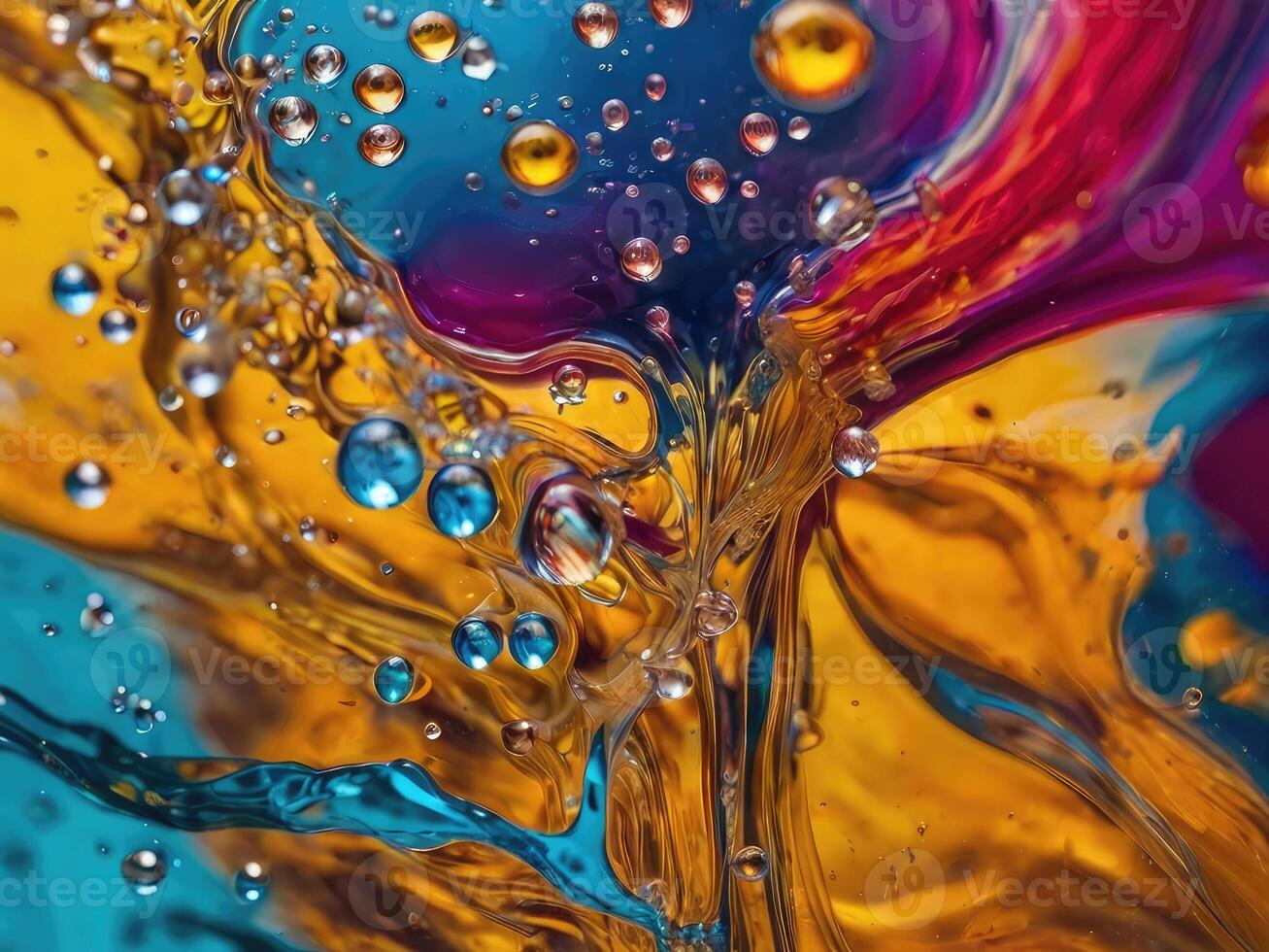 Composition of liquid paint pattern for projects on design, creativity and imagination to use as wallpaper for screens and devices photo