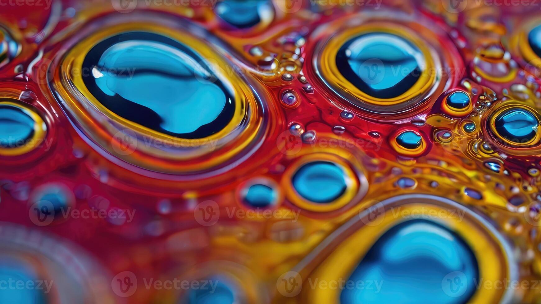 Macro Photography of Water Droplets on Colorful Background photo