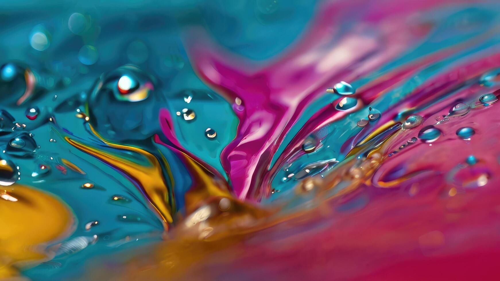 Macro Photography of Water Droplets on Colorful Background photo
