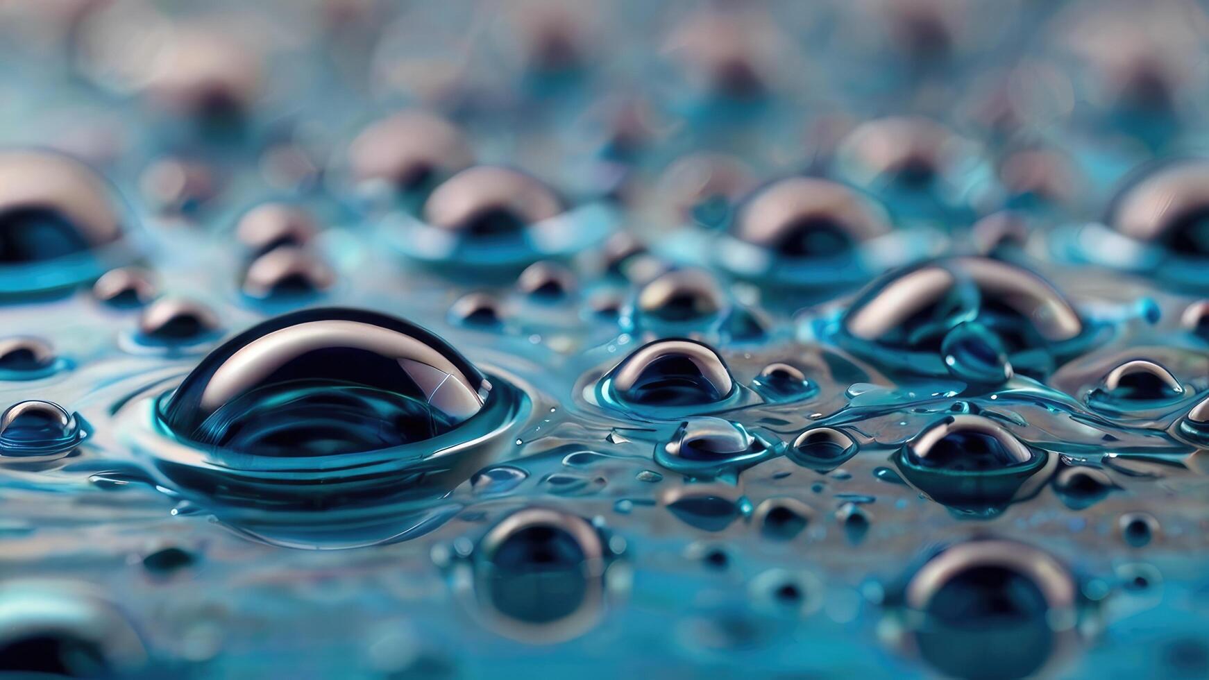 Abstract Fluid Art with Vibrant Water Droplets photo