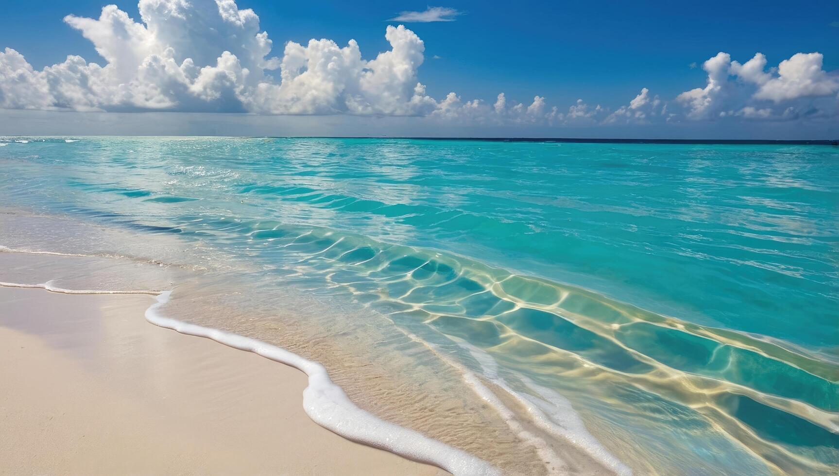 the beautiful white sand beach view is suitable for a beach themed background photo