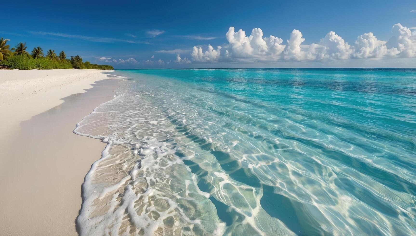 the beautiful white sand beach view is suitable as a background photo
