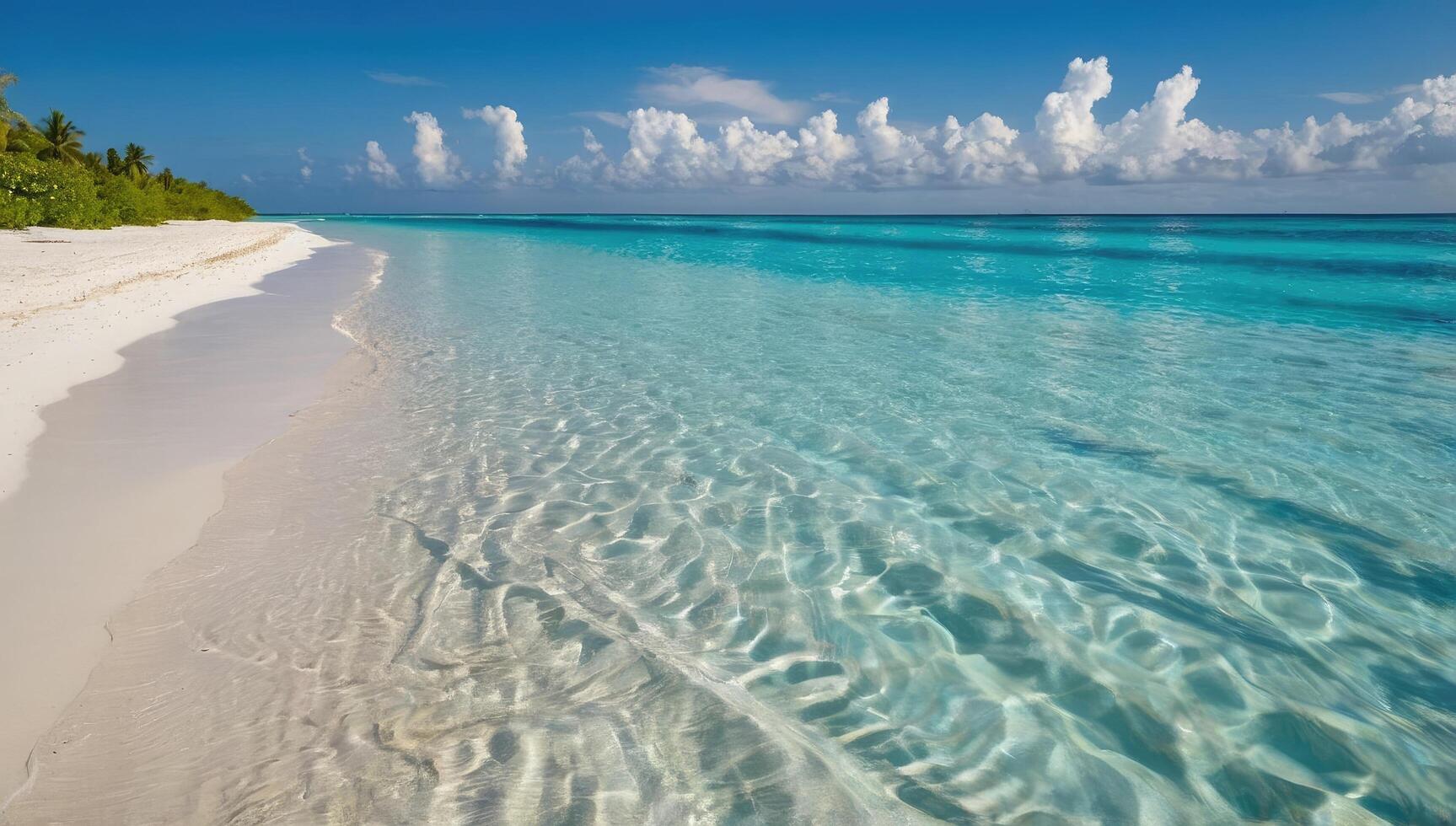 beautiful white sand beach views photo